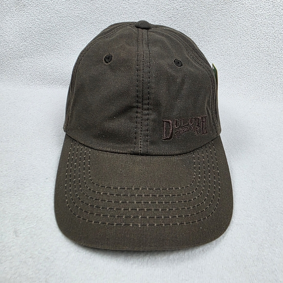 Duluth Trading Co. Oil Cloth Baseball Cap Men's M/L Adjustable Strapback Brown
